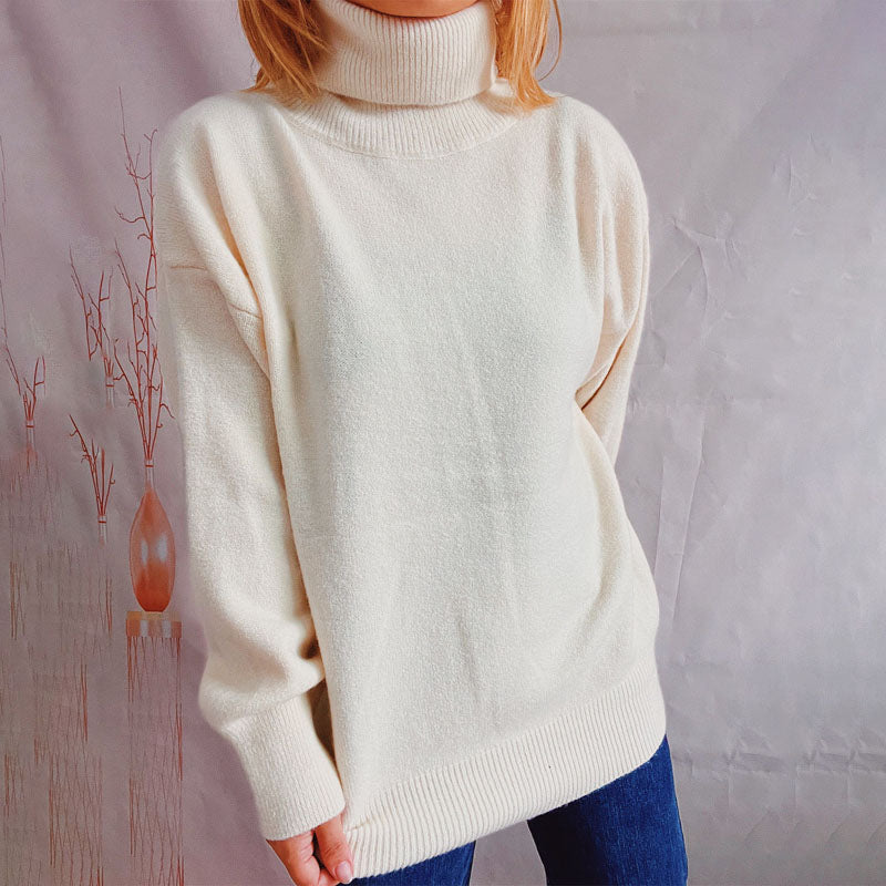 Casual Solid Colour Knit Sweater