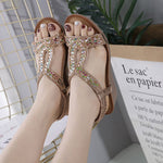 Rhinestone Wedge Sandals