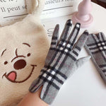 Vintage Plaid Warm Gloves