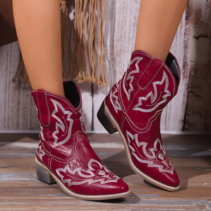 Vintage Embroidered Boots