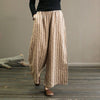 【Cotton And Linen】Casual Striped Wide Leg Trousers