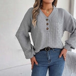 Casual Solid Colour Knit Sweater