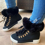 Warm Plush Platform Ankle Boots