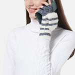 Striped Knitted Gloves