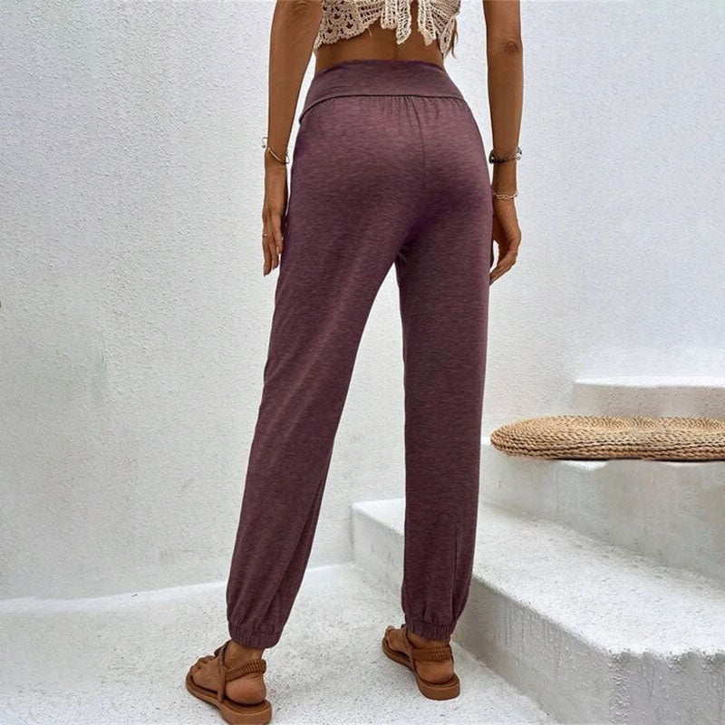 Solid Colour Casual Pants