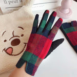 Vintage Plaid Warm Gloves