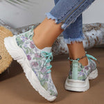 Floral Print Casual Sneakers