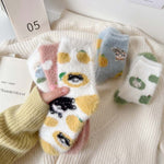 Cartoon Cat Plush Socks