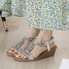 Rhinestone Wedge Sandals