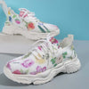 Floral Print Casual Sneakers