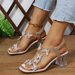 Butterfly Embellished Casual Sandals