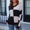 Casual Plaid Knit Sweater