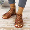 Ethnic Hollow Flat Sandals