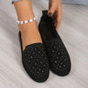 Rhinestone Embellished Flat Shoes