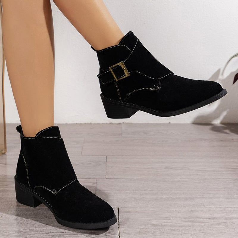 Vintage Chunky Heel Boots