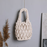 Casual Solid Colour Woven Bag