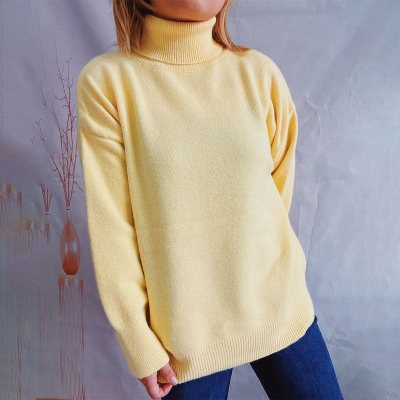 Casual Solid Colour Knit Sweater