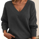 Casual Solid Colour Knit Sweater