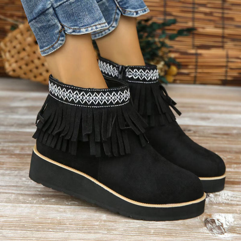 Vintage Fringed Boots