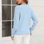 Casual Solid Colour Knit Sweater