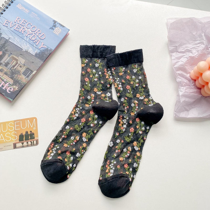 Breathable Floral Socks