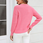 Casual Solid Colour Knit Sweater