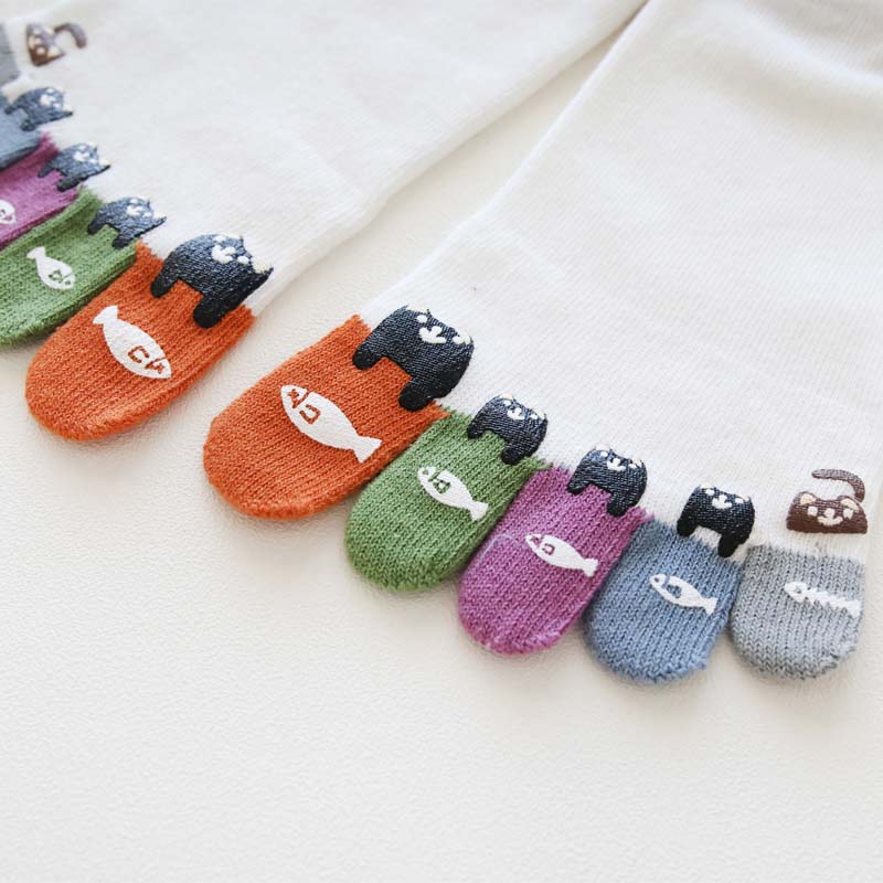 Cartoon 5 Finger Socks