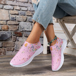 Butterfly Print Slip-On Shoes