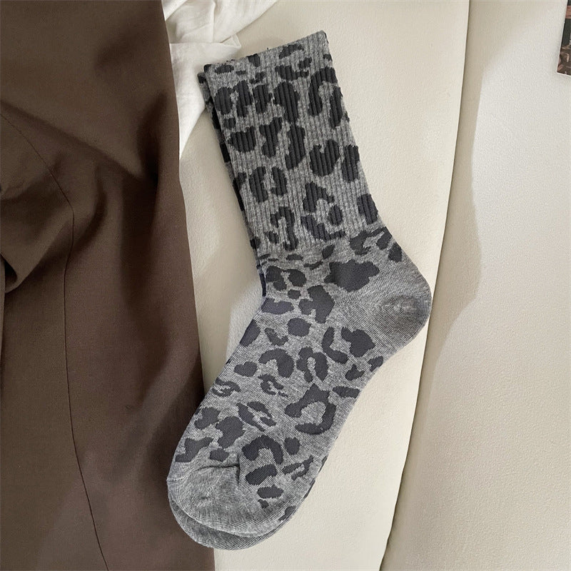 Vintage Leopard Print Socks