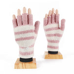 Striped Knitted Gloves