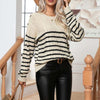 Vintage Striped Cable Sweater