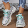 Floral Print Casual Sneakers