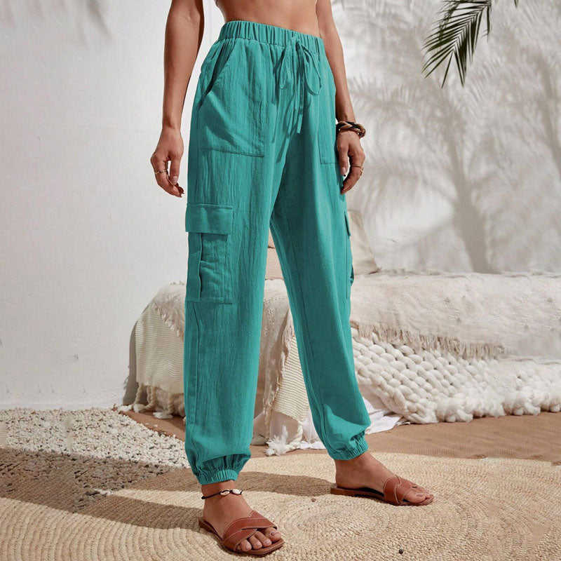 Solid Colour Casual Pants