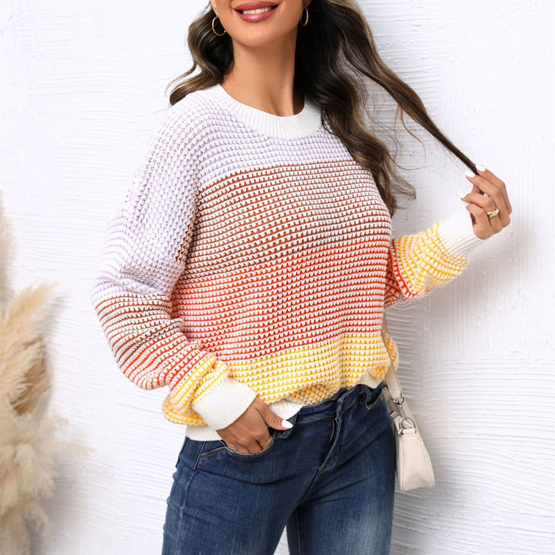 Colour Block Knit Sweater