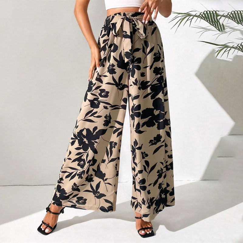 Vintage Floral Print Trousers