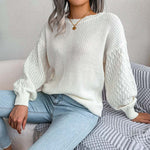 Casual Solid Colour Knit Sweater