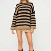 Casual Striped Knit Sweater