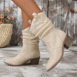 Vintage Chunky Heel Boots