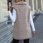 Casual Plush Vest Cardigan