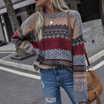 Vintage Geometric Knit Sweater