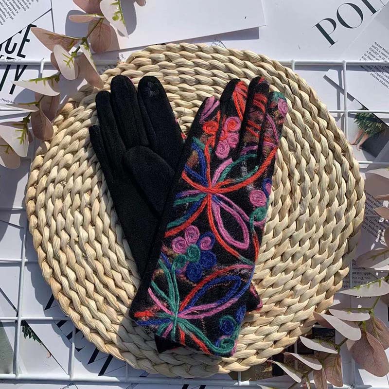 Ethnic Style Warm Gloves