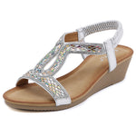 Rhinestone Wedge Sandals