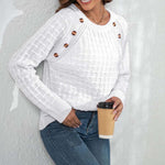 Casual Solid Colour Knit Sweater