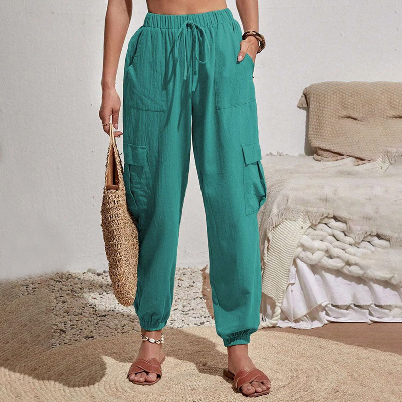 Solid Colour Casual Pants