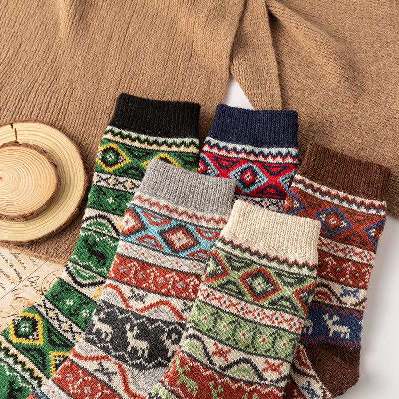 Pack of 5 Pairs of Ethnic Socks