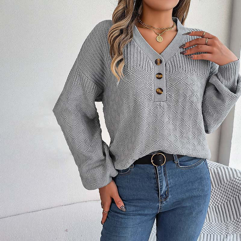 Casual Solid Colour Knit Sweater