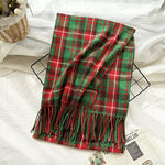 Fringed Plaid Scarf