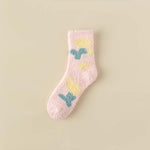 Warm Plush Floral Socks