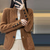 Casual Solid Colour Knitted Cardigan