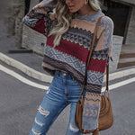 Vintage Geometric Knit Sweater